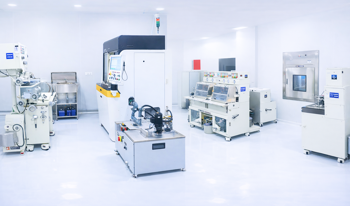 CNC grinding and polishing machine at Stellar Optics facility